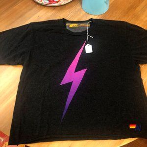 Aviator Nation Pink Bolt Boyfriend Tee M